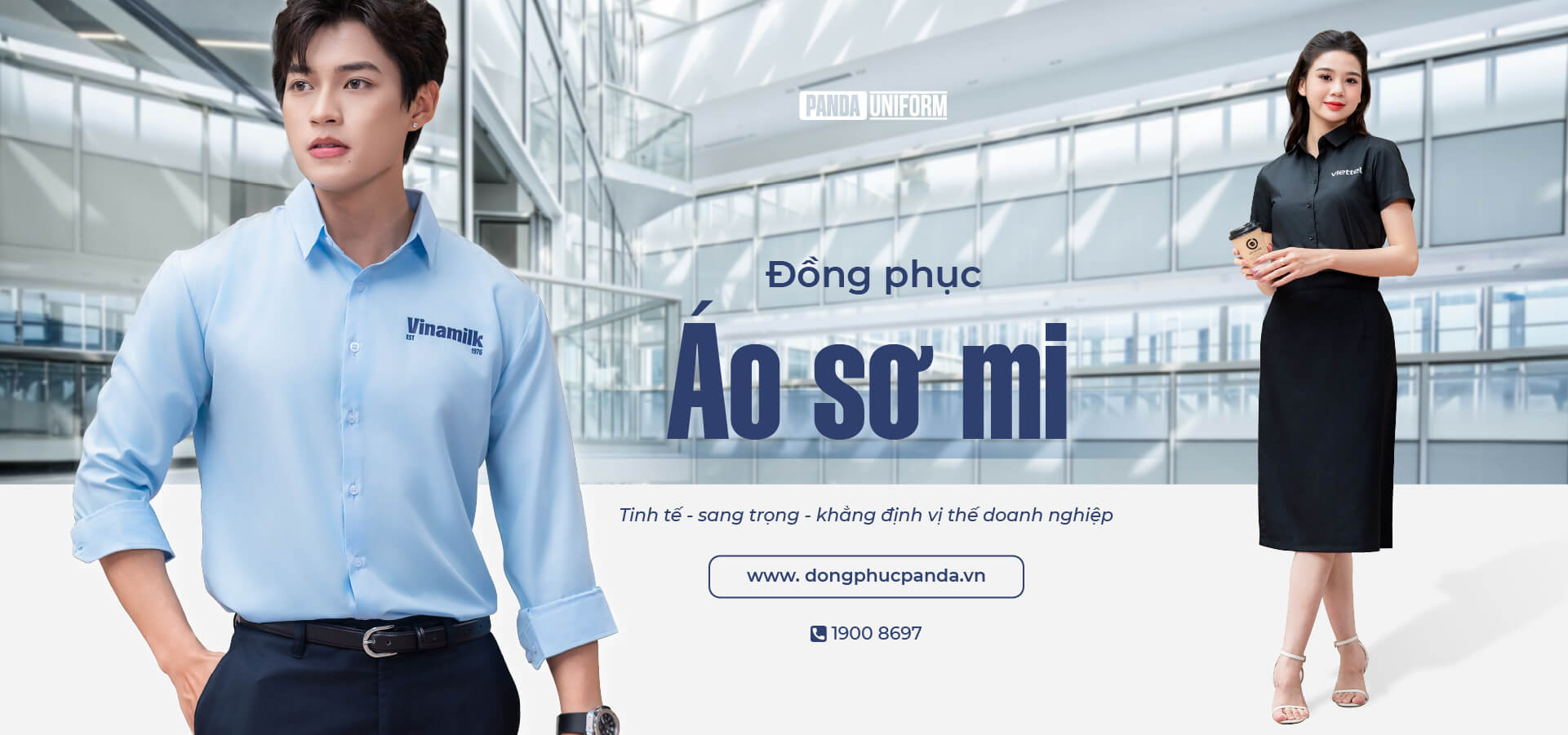 Banner đồng phục áo sơ mi - Panda Uniform