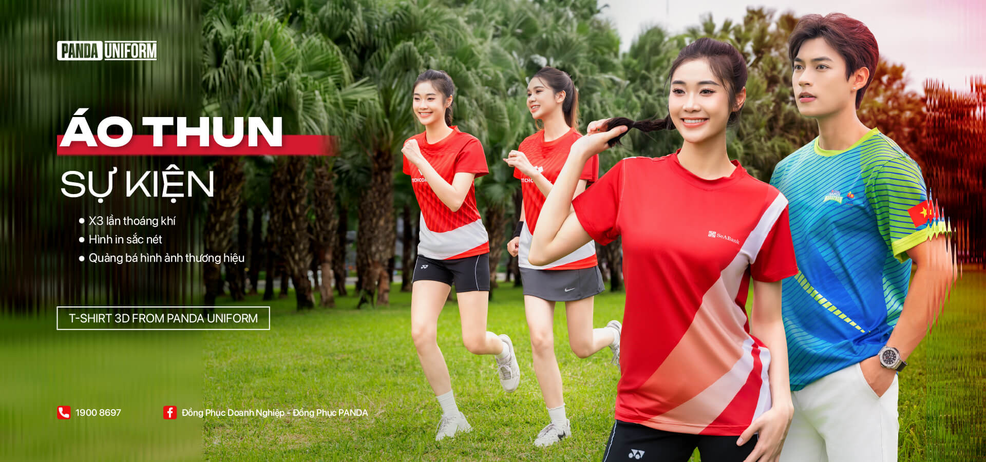 Banner sản phẩm áo thun sự kiện - Panda Uniform