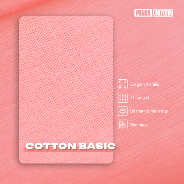 Chất vải Cotton Basic tại đồng phục doanh nghiệp Panda Uniform