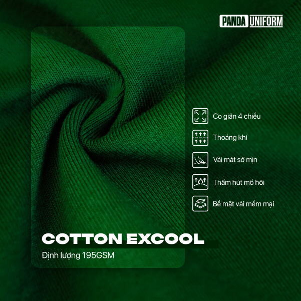 Chất vải cotton Excool tại đồng phục doanh nghiệp Panda Uniform