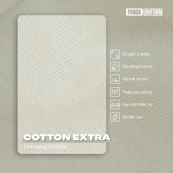 Chất vải Cotton Extra tại đồng phục doanh nghiệp Panda Uniform
