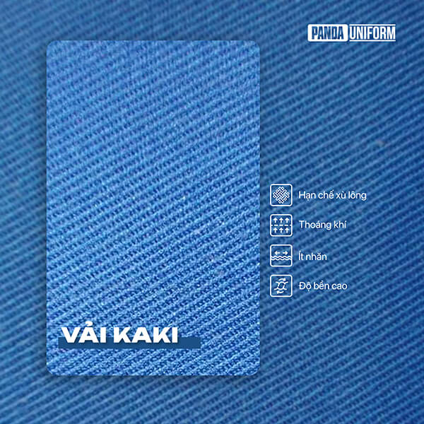 Chất vải Kaki tại đồng phục doanh nghiệp Panda Uniform