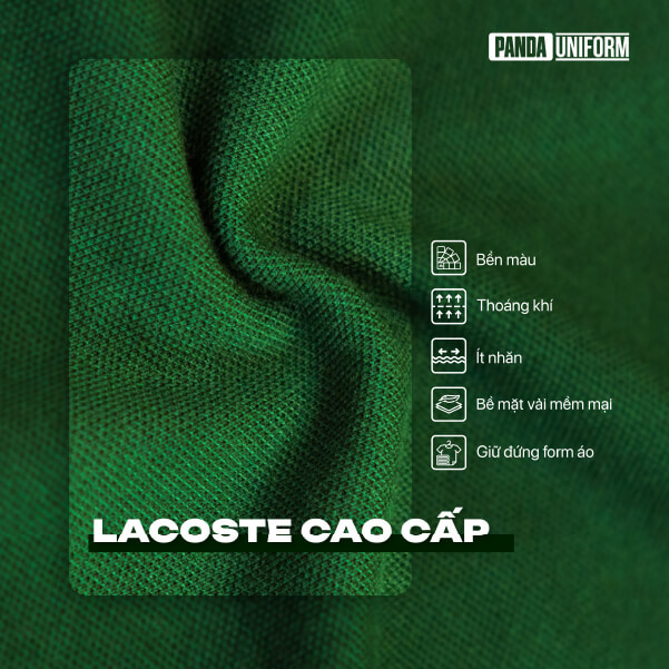 Chất vải Lacoste cao cấp tại đồng phục doanh nghiệp Panda Uniform