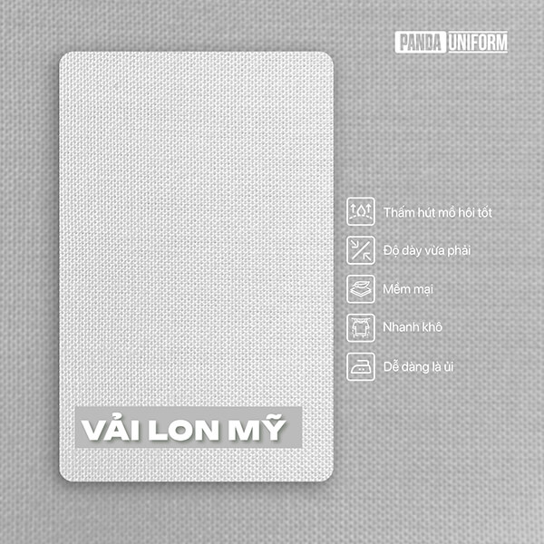 Chất vải Lon Mỹ tại đồng phục doanh nghiệp Panda Uniform