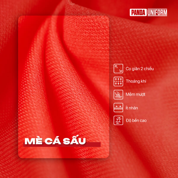 Chất vải Mè Cá Sấu tại đồng phục doanh nghiệp Panda Uniform