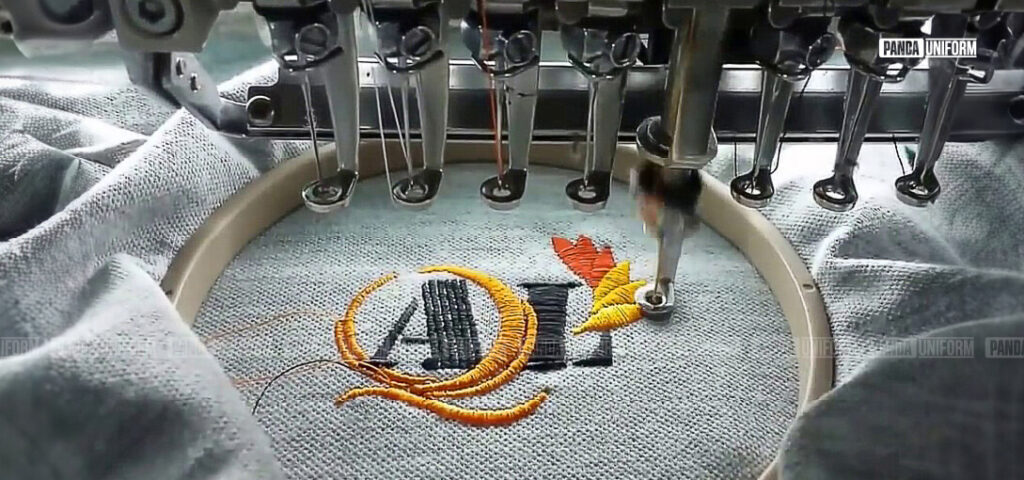 Kỹ thuật thêu vi tính áp dụng cho sản phẩm đồng phục doanh nghiệp Panda Uniform