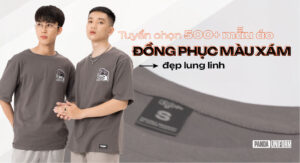 tuyển chọn 500 mẫu áo đồng phục màu xám đẹp lung linh