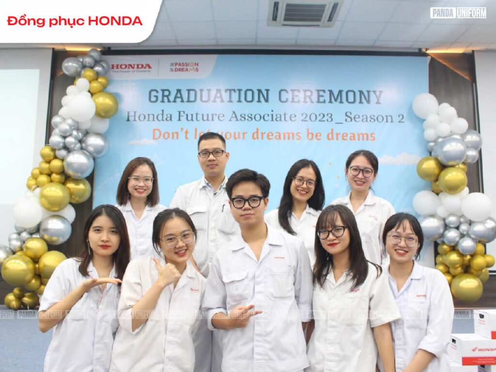 áo sơ mi trắng đồng phục honda cho thực tập sinh