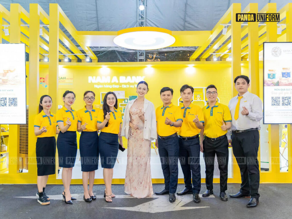 polo vàng đồng phục ngân hàng nam á