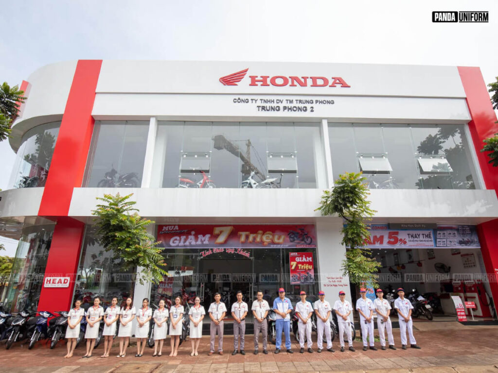 thiết kế đồng phục honda đẹp chuẩn thương hiệu