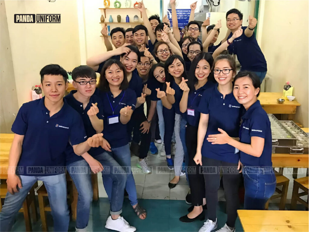 áo polo đồng phục shinhan bank trẻ trung, hiện đại