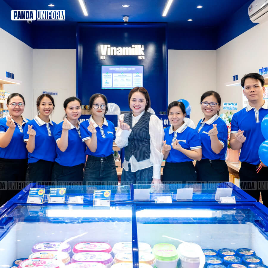 áo polo đồng phục vinamilk xanh đẹp chuẩn