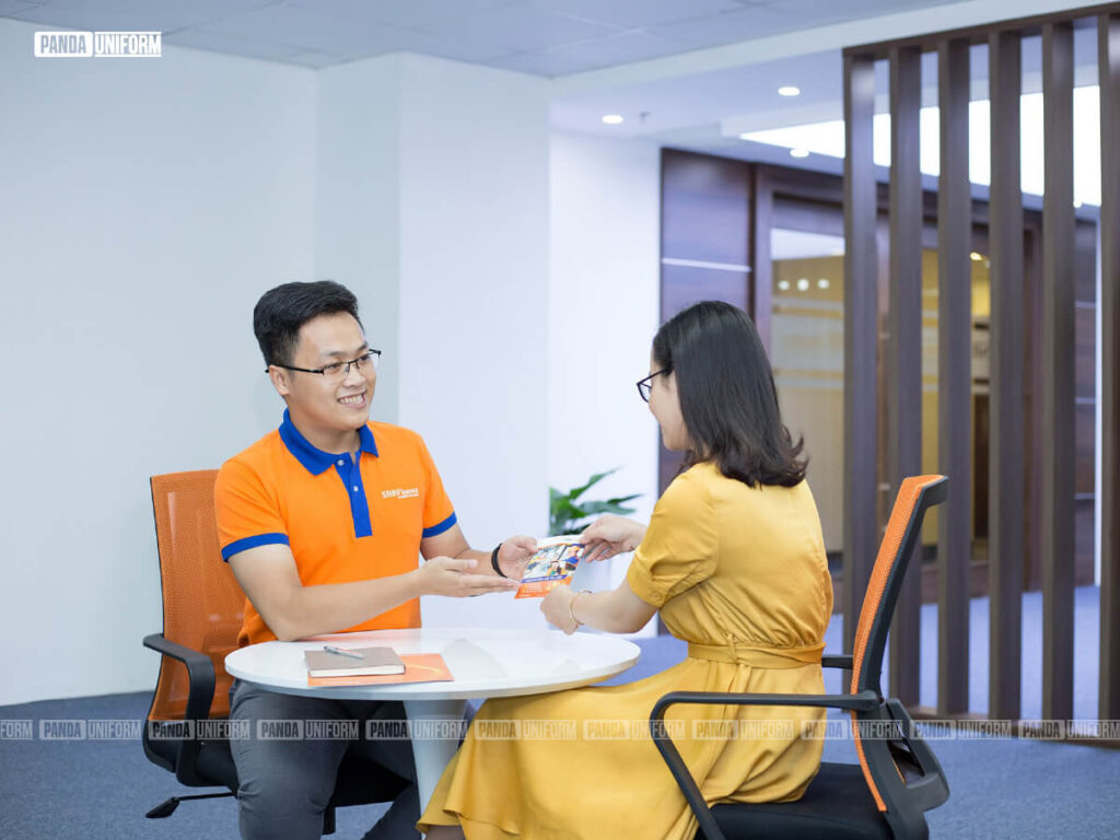 áo thun cổ bẻ đồng phục ngân hàng shb