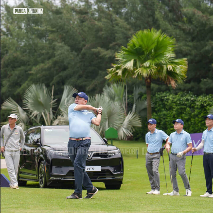 áo thun có cổ đồng phục vinfast đẹp thể thao cho giải golf