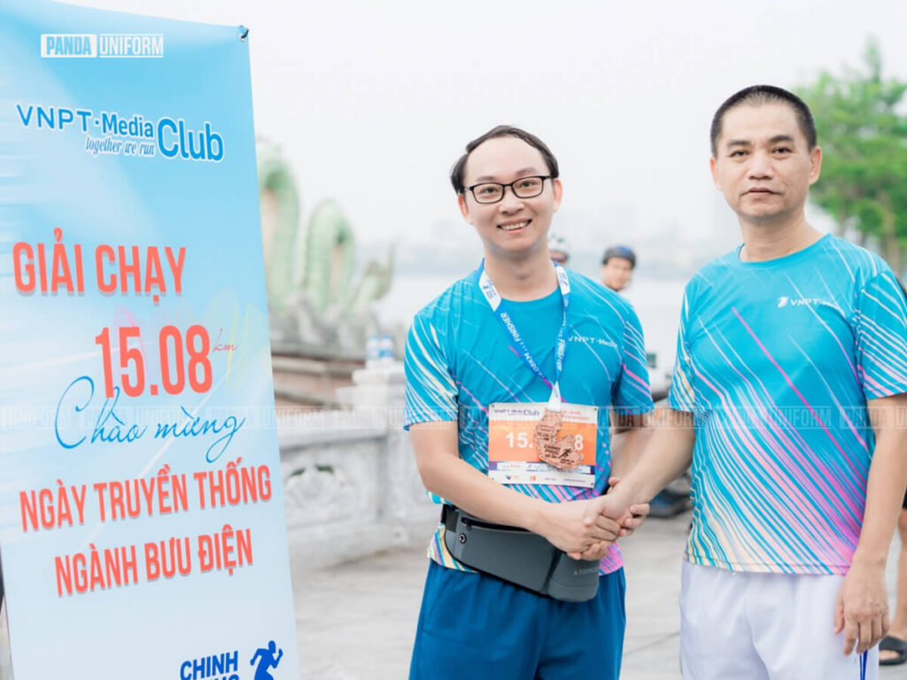 áo thun giải chạy đồng phục vnpt năng lượng, khí thế
