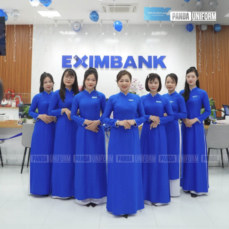 đồng phục eximbank thiết kế áo dài dịu dàng cho nữ