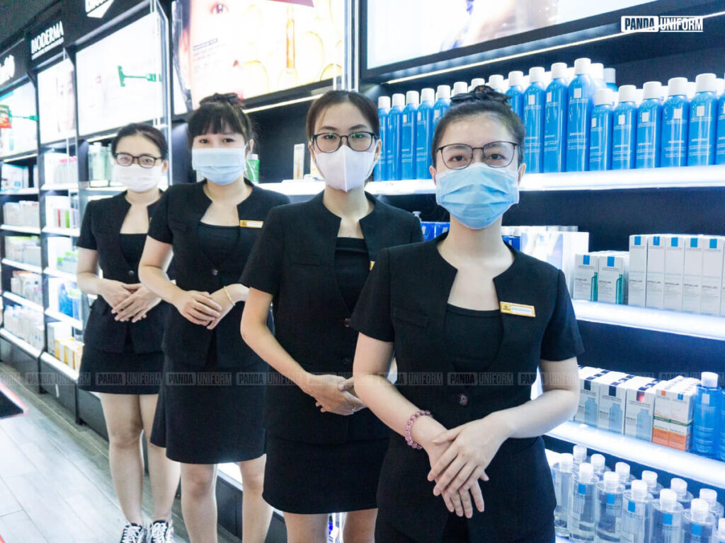 đồng phục hasaki với thiết kế cách điệu dành cho tư vấn viên