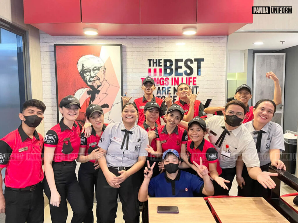 đồng phục kfc cho nhân viên thị trường, sự kiện, đội bán hàng