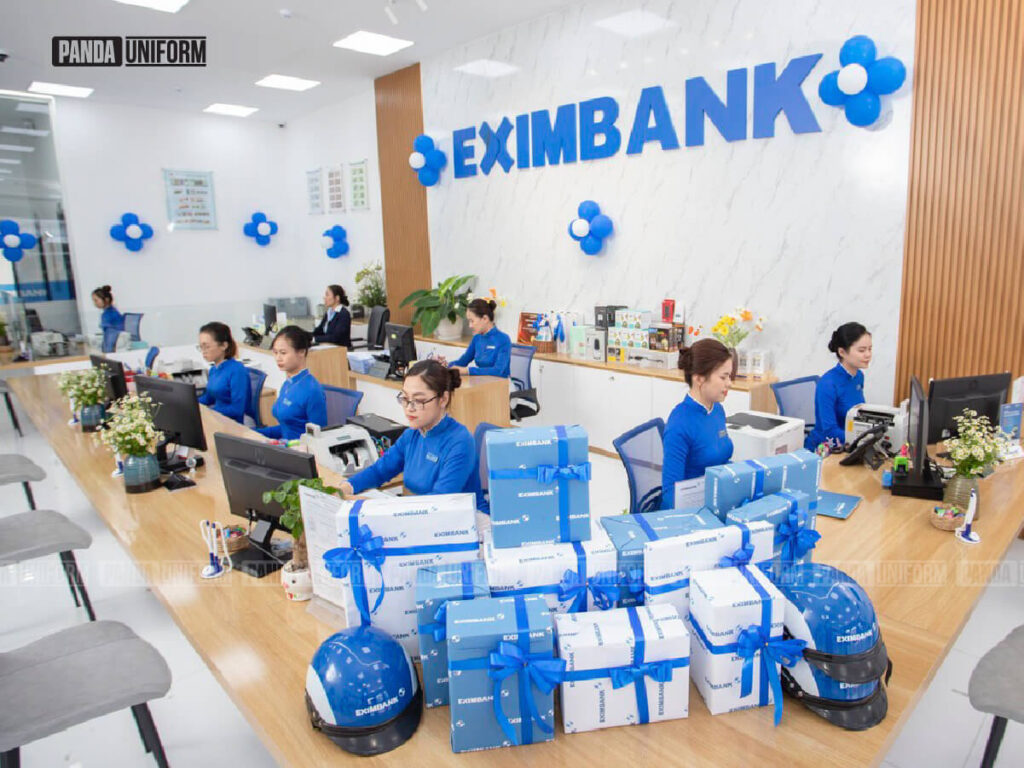 đồng phục ngân hàng eximbank mẫu thiết kế áo dài đẹp