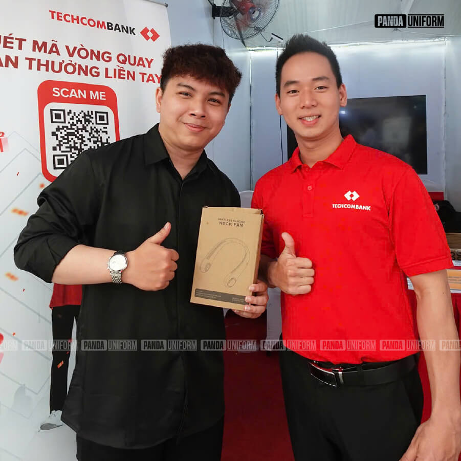 đồng phục polo techcombank trẻ trung, ấn tượng