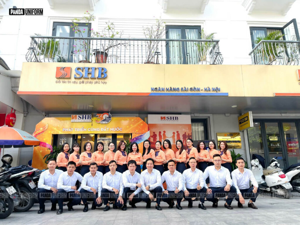 đồng phục sơ mi của ngân hàng shb