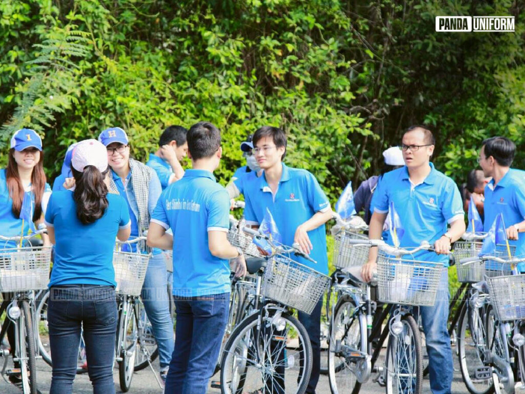 đồng phục sự kiện đạp xe của ngân hàng shinhan bank