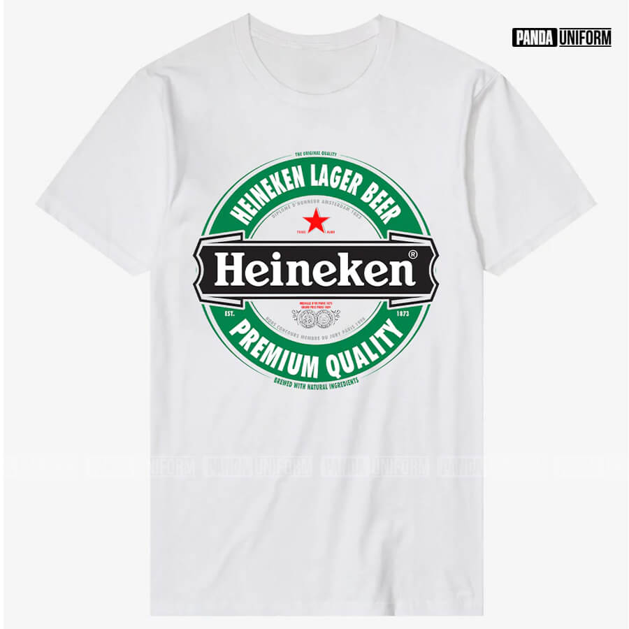 hình in - logo đồng phục heineken là yếu tố nhận diện trực quan nhất