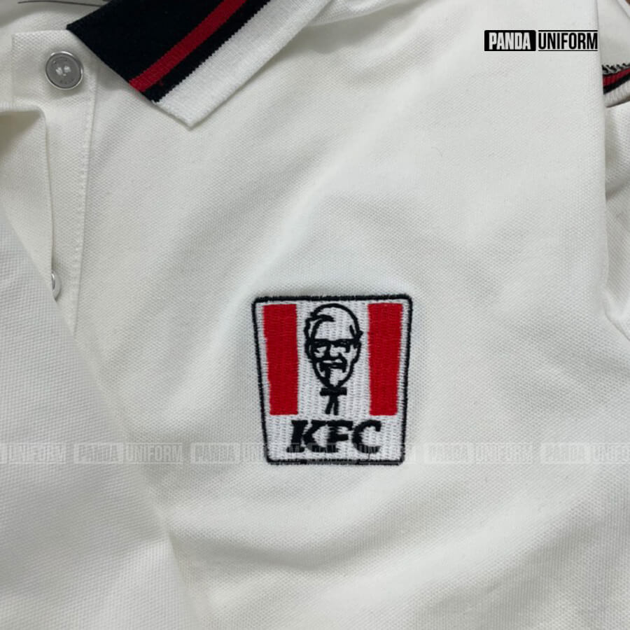 logo in trên áo đồng phục của kfc