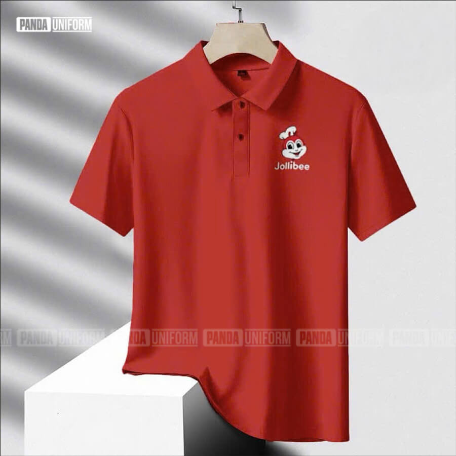 logo in trên đồng phục jollibee