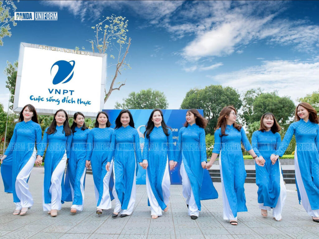 mẫu áo dài nữ dịu dàng, duyên dáng - đồng phục vnpt