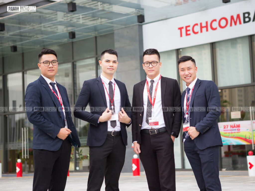 mẫu áo vest đồng phục ngân hàng techcombank