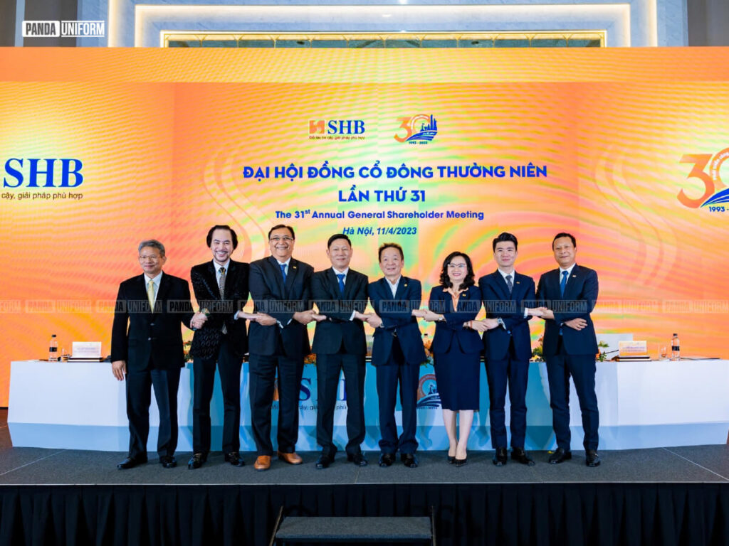 mẫu áo vest đồng phục shb sang trọng