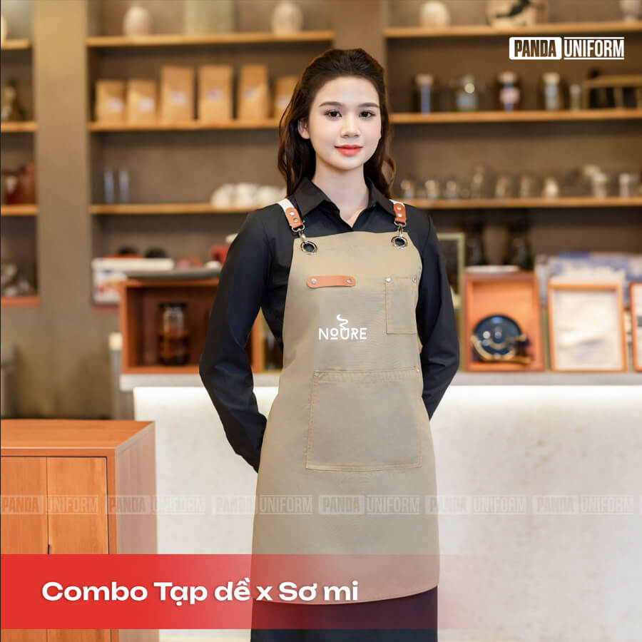 mẫu đồng phục dookki thiết kế tạp dề cả thân