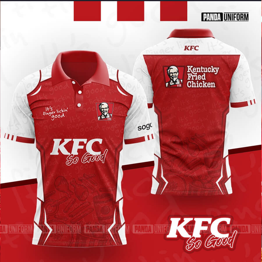mẫu đồng phục nhân viên thị trường, sự kiện, đội bán hàng của kfc