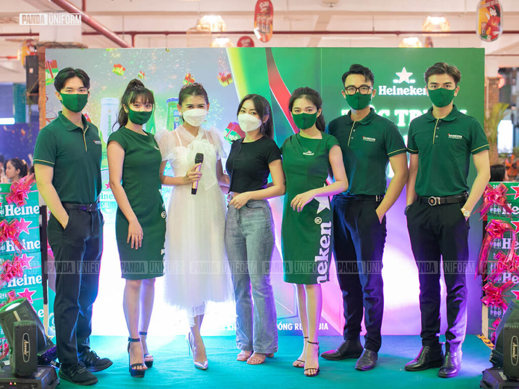 mẫu polo đồng phục bia heineken thiết kế ấn tượng