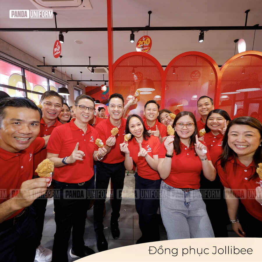 mẫu polo đồng phục của jollibee