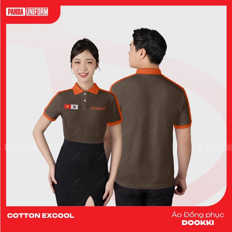 mẫu polo đồng phục dookki siêu ấn tượng do panda thiết kế