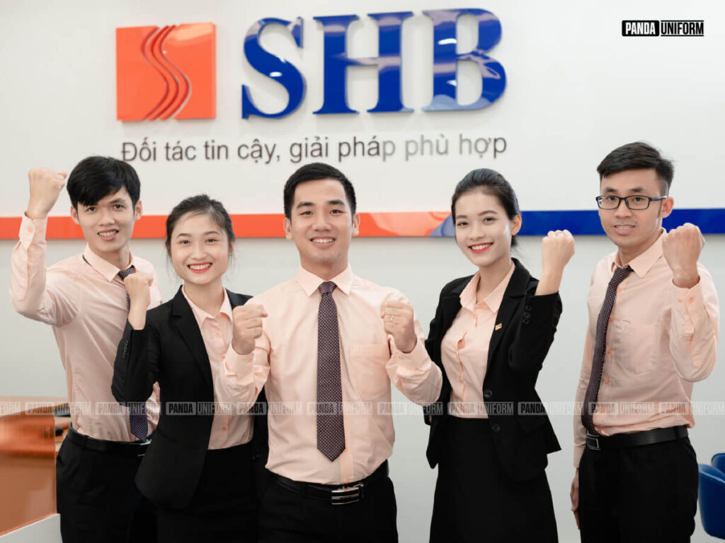 sơ mi đồng phục ngân hàng shb thanh lịch