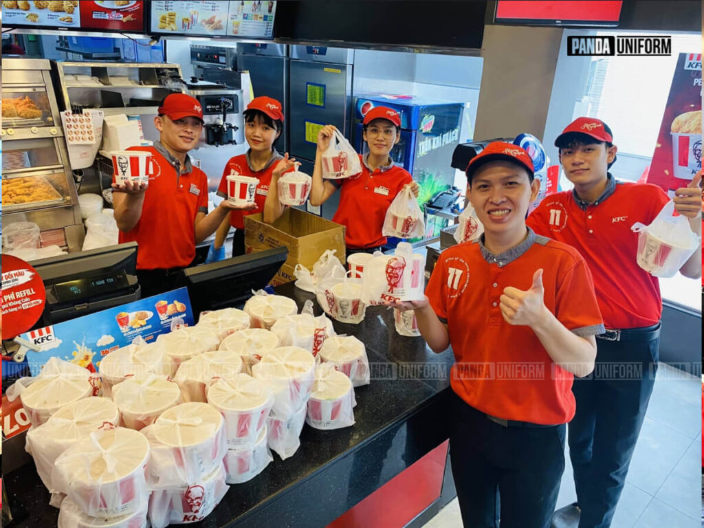 thiết kế đồng phục kfc chuẩn đẹp