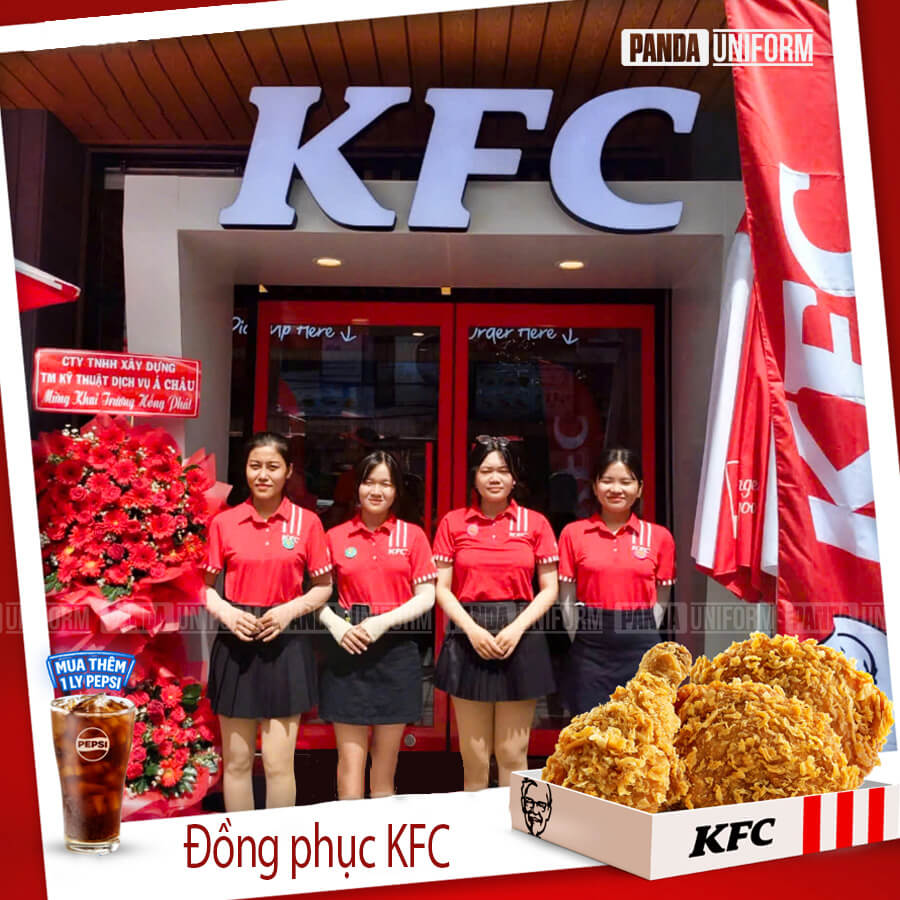 thiết kế mẫu đồng phục polo đỏ chuẩn đẹp của kfc