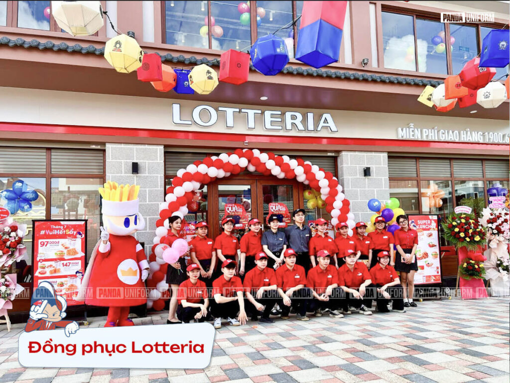 đồng phục cửa hàng lotteria nâng tầm thương hiệu