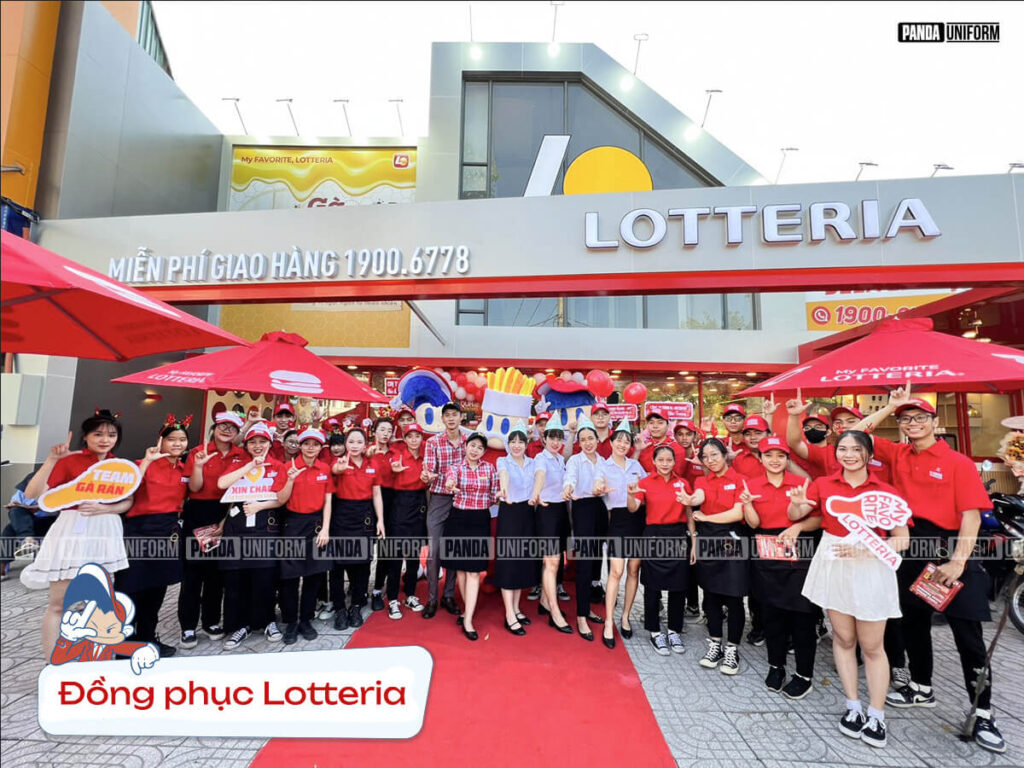 đồng phục nhân viên cửa hàng lotteria