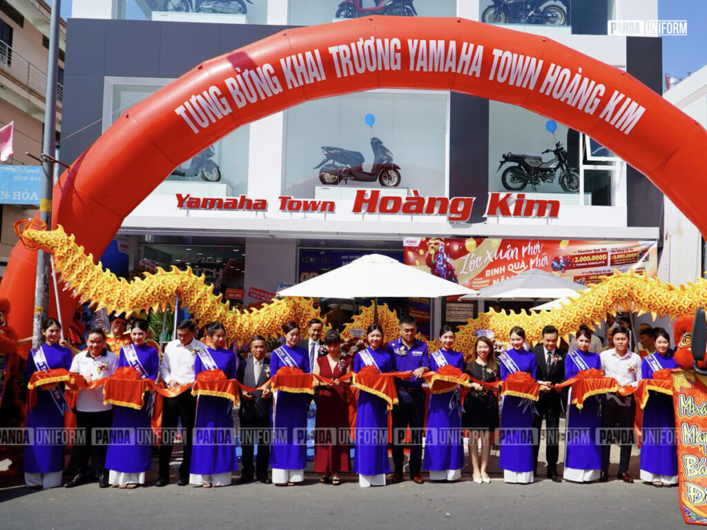 mẫu áo dài đồng phục yamaha đẹp duyên dáng