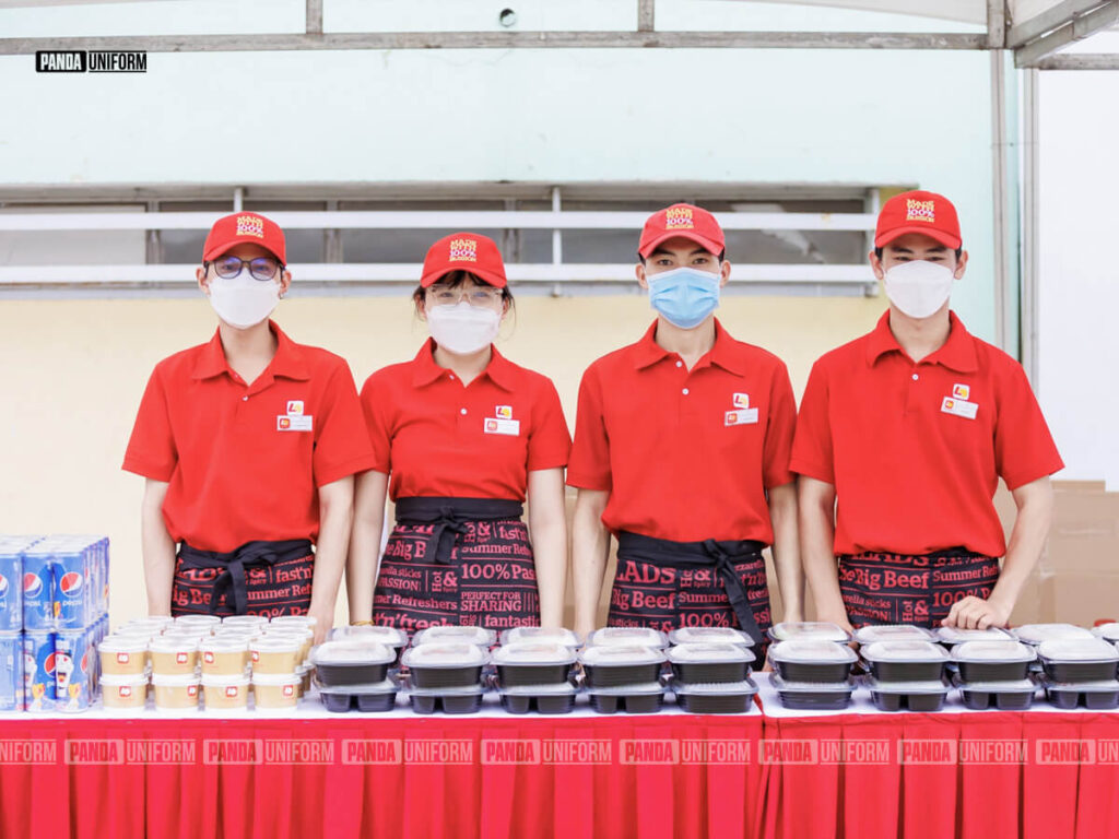 mẫu polo đồng phục lotteria đẹp gọn gàng, chuyên nghiệp