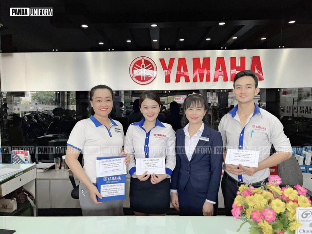 mẫu sơ mi đồng phục yamaha chỉn chu, tinh tế