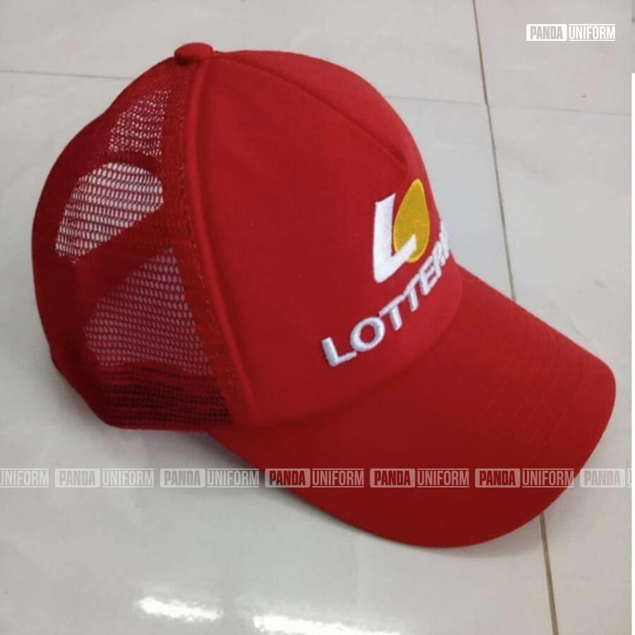 mũ đội đầu đồng phục của lotteria
