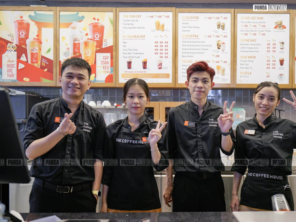 Tạp dề đồng phục của The Coffee House đẹp, tiện