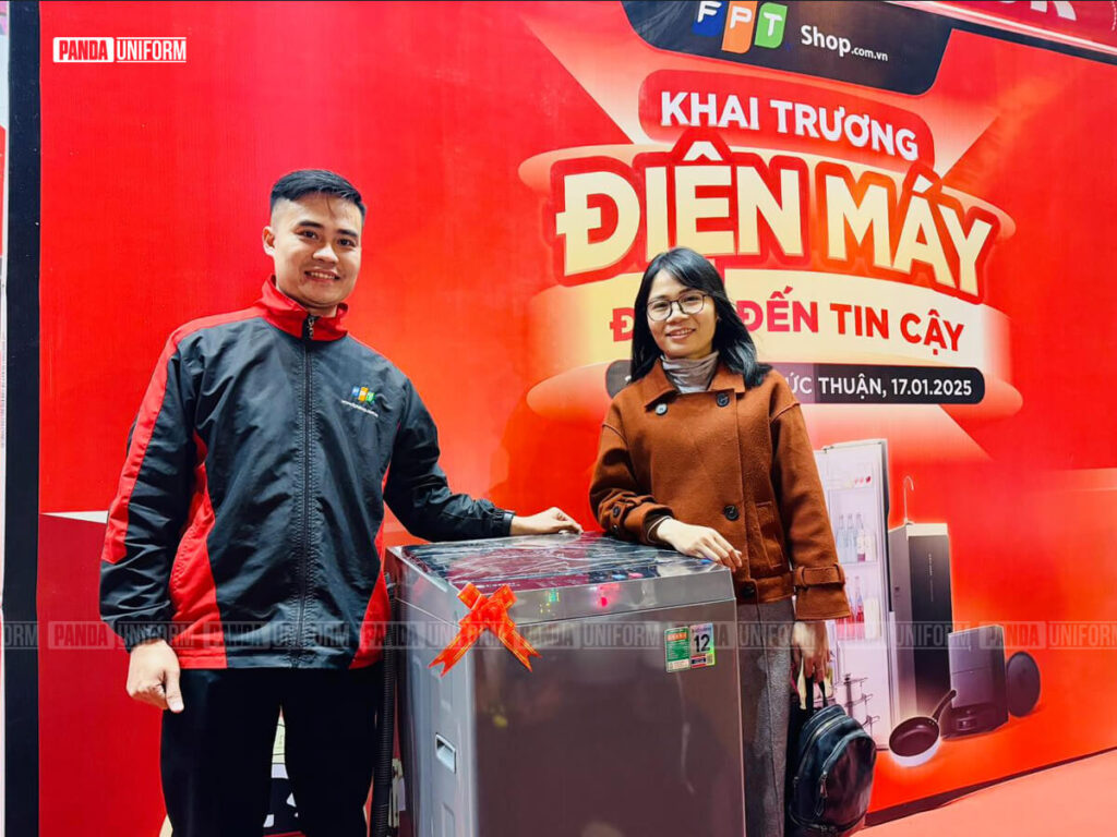 áo khoác gió đồng phục nhân viên fpt shop