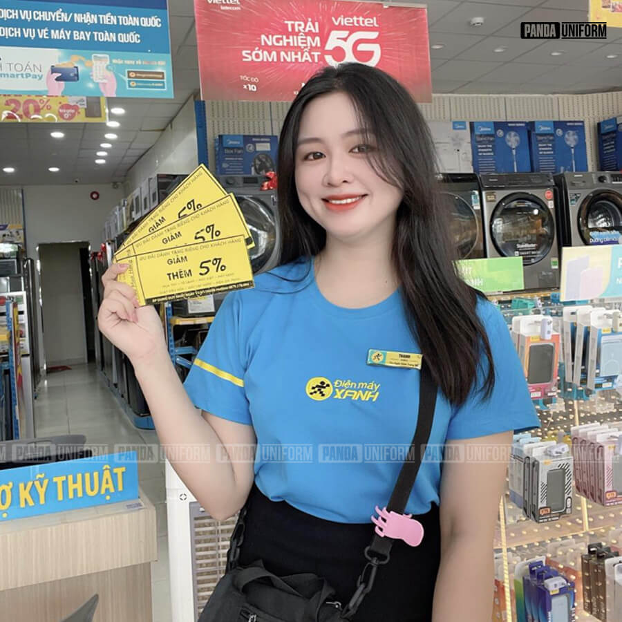 Đồng phục nhân viên Điện máy xanh là phương tiện để quảng bá thương hiệu cực tốt