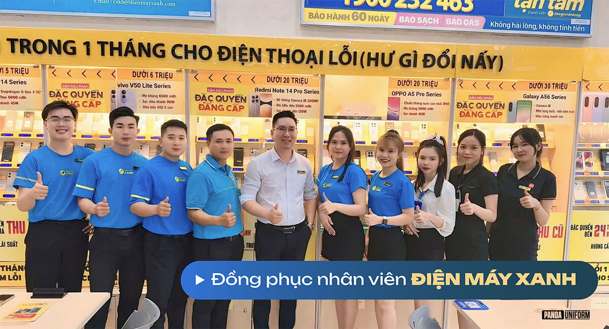 đồng phục nhân viên điện máy xanh